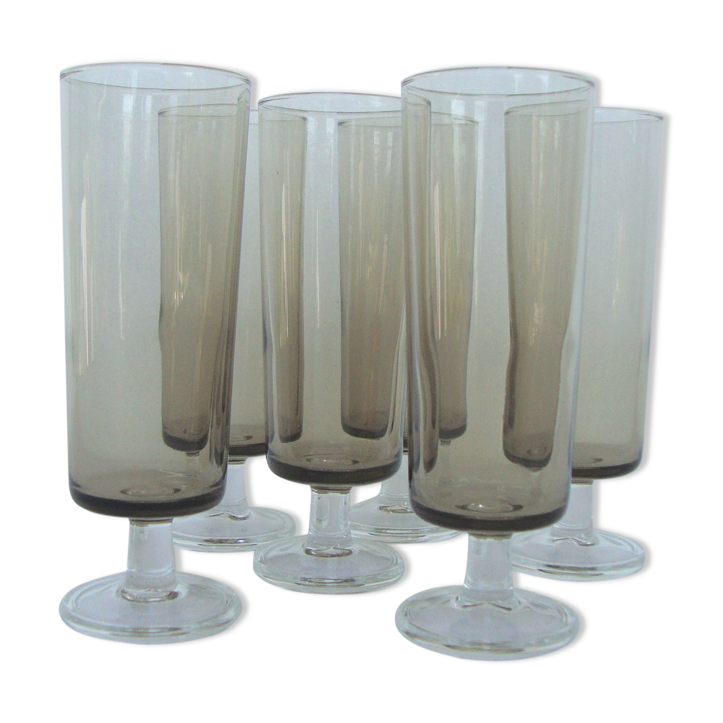 Set of 6 vintage champagne flutes