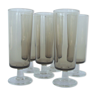 Set of 6 vintage champagne flutes