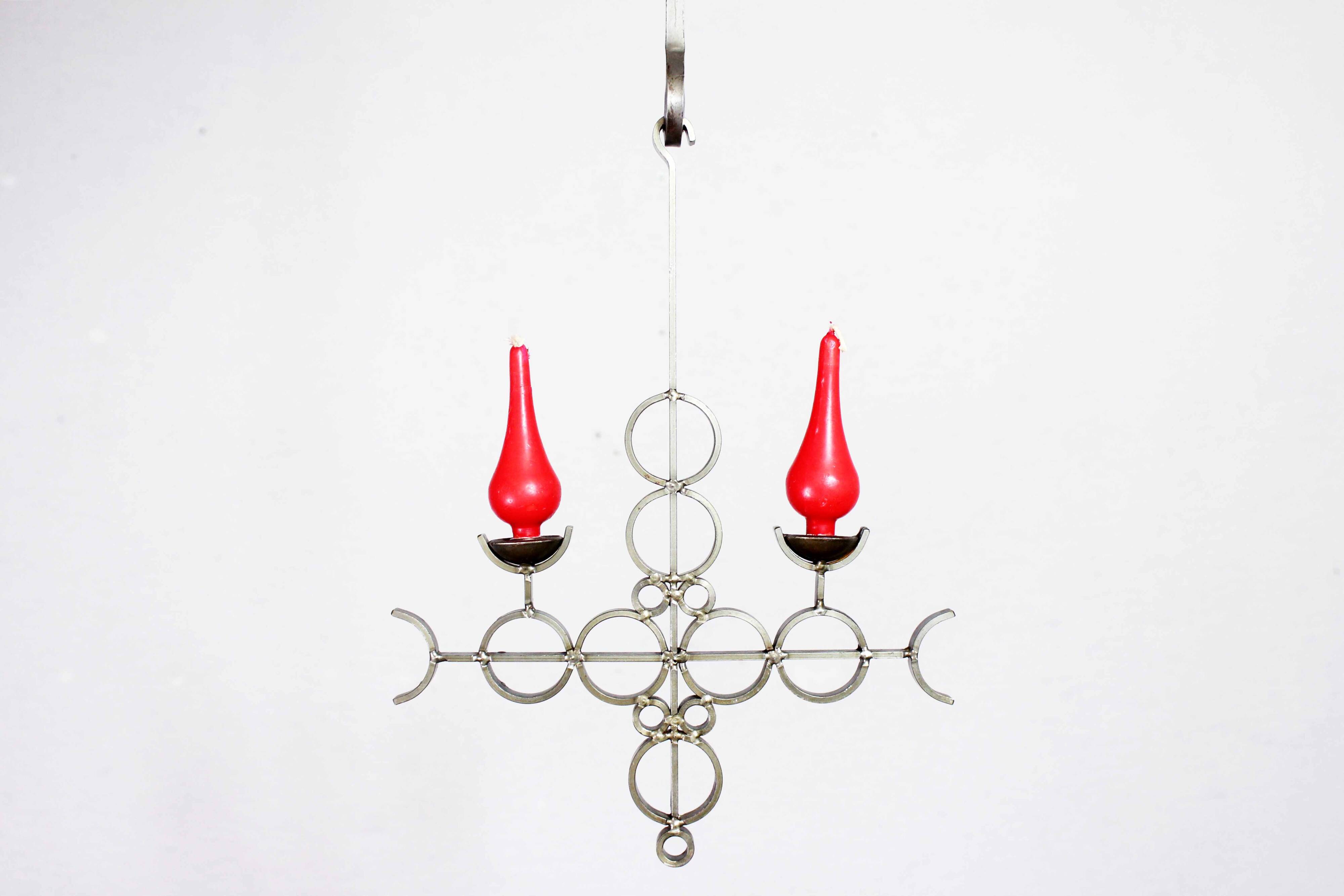Scandinavian hanging candle holder