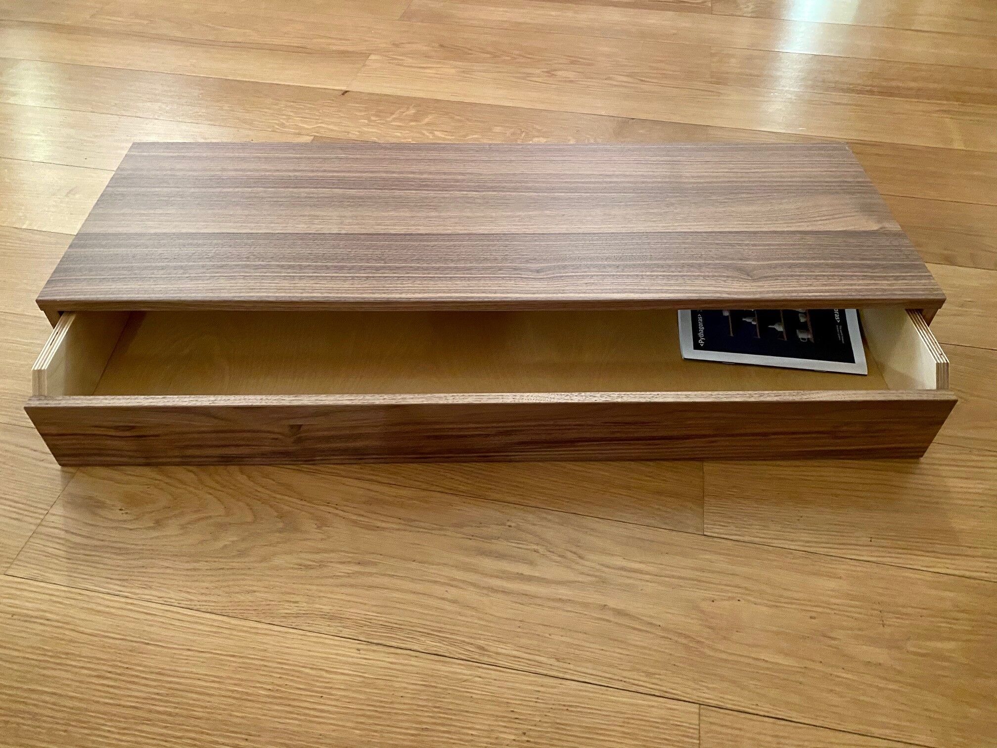 New walnut Pythagoras with drawer - size L - Maze Interiors