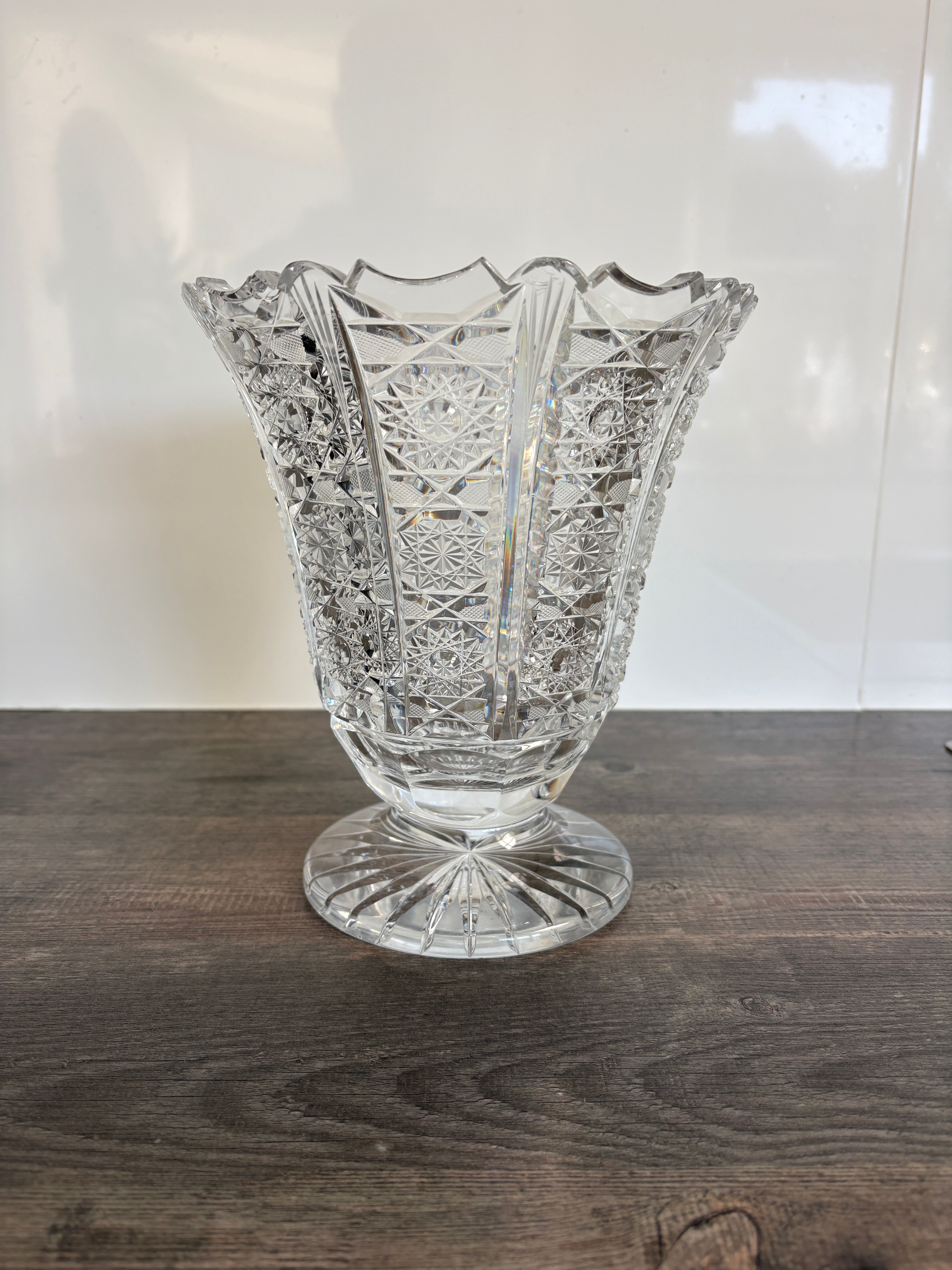 Art Deco vase in Bohemian crystal