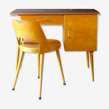 Bureau pour enfant et chaise tonneau Baumann