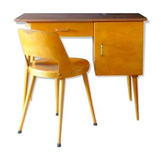 Bureau pour enfant et chaise tonneau Baumann