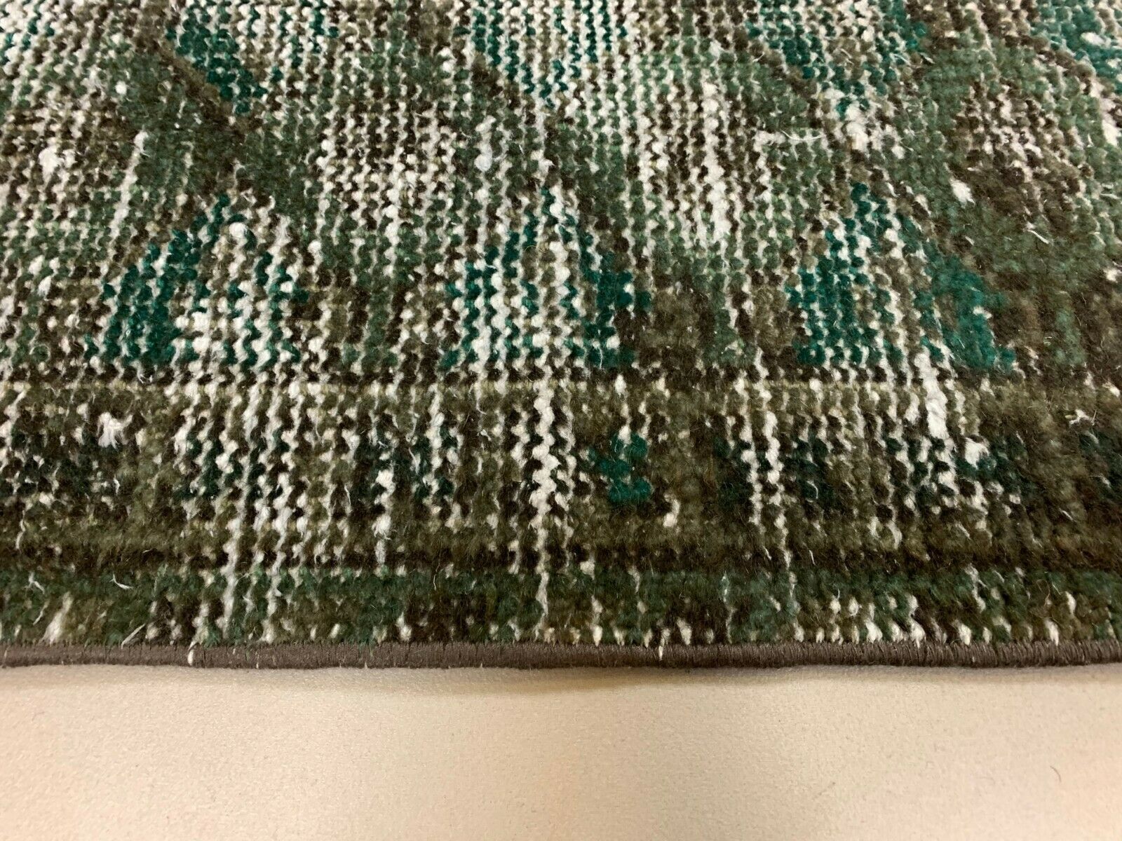 Distressed Turkish Runner 280x78 cm wool Vintage rug, Overdyed Black