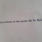 Poster Paris Notre-Dame quais de Seine 60s