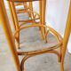 Set of 4 Vintage Bentwood High Pub Chairs with Armrests / Natural Wood Colo