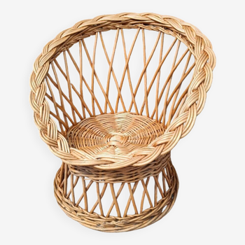 Rattan basket chair for children