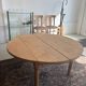 Table basse ronde aerogommée en chêne massif