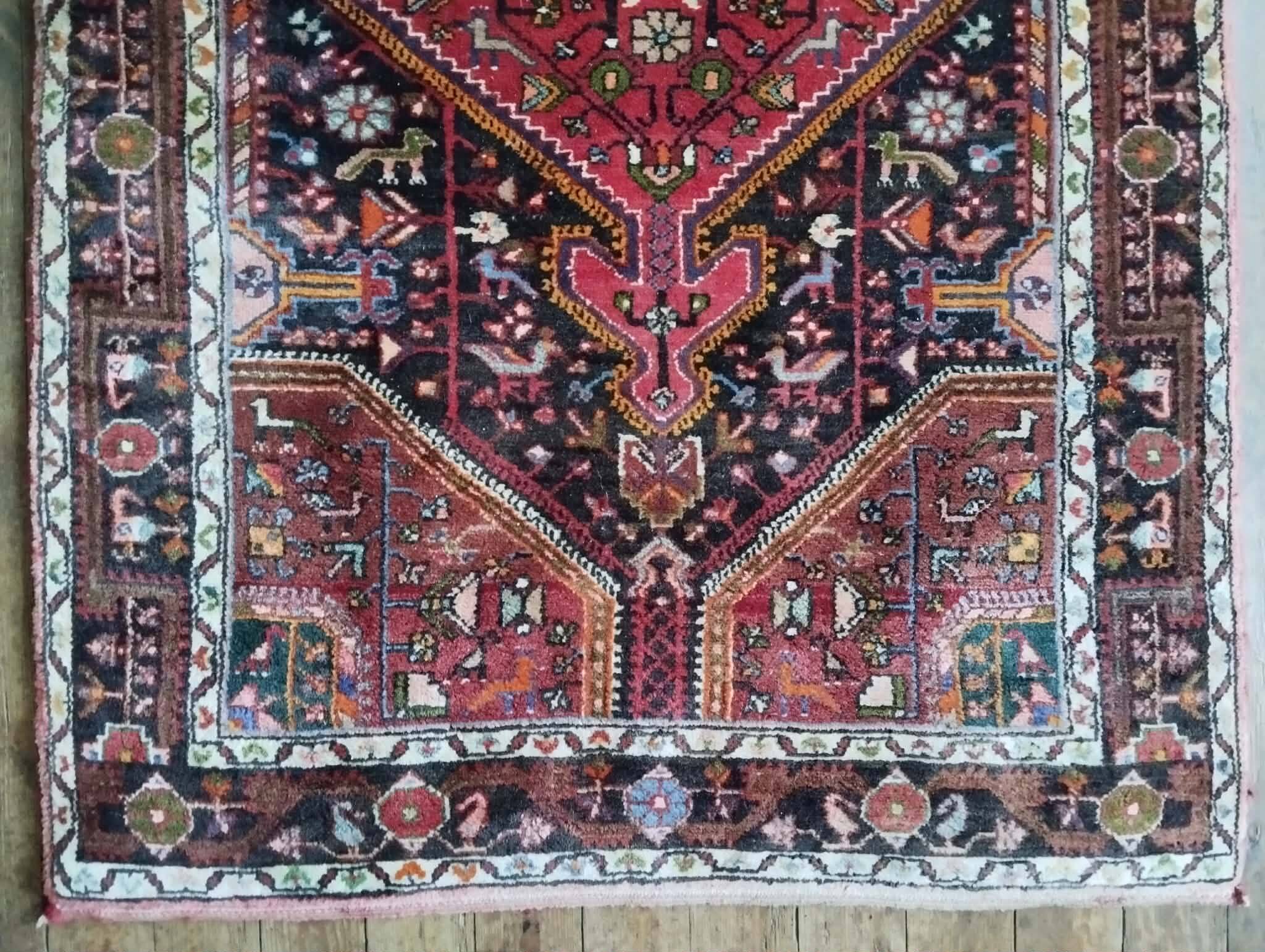 Handmade Persian Tuyserkan rug 218x124cm