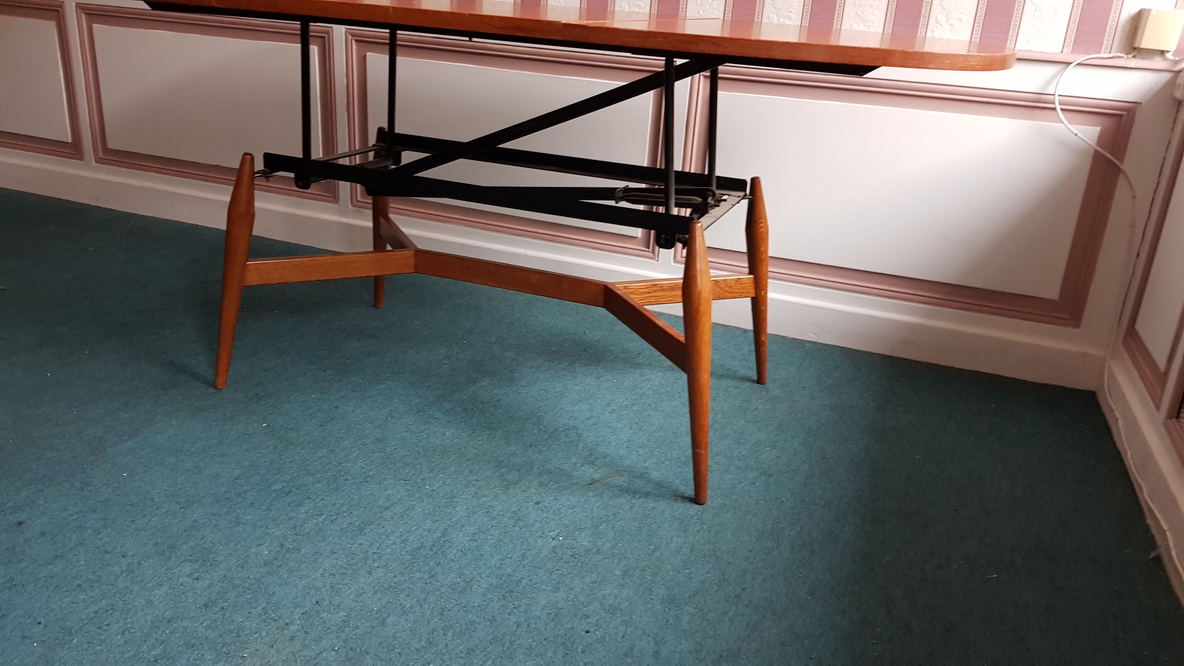 Table low vintage Scandinavian modular transformable liftable SMØRREBRØD