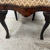 Set of eight Dutch marquetry chairs from the 19th century.