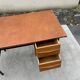 Desk with 2 drawers, leather top, Havana, 1950.