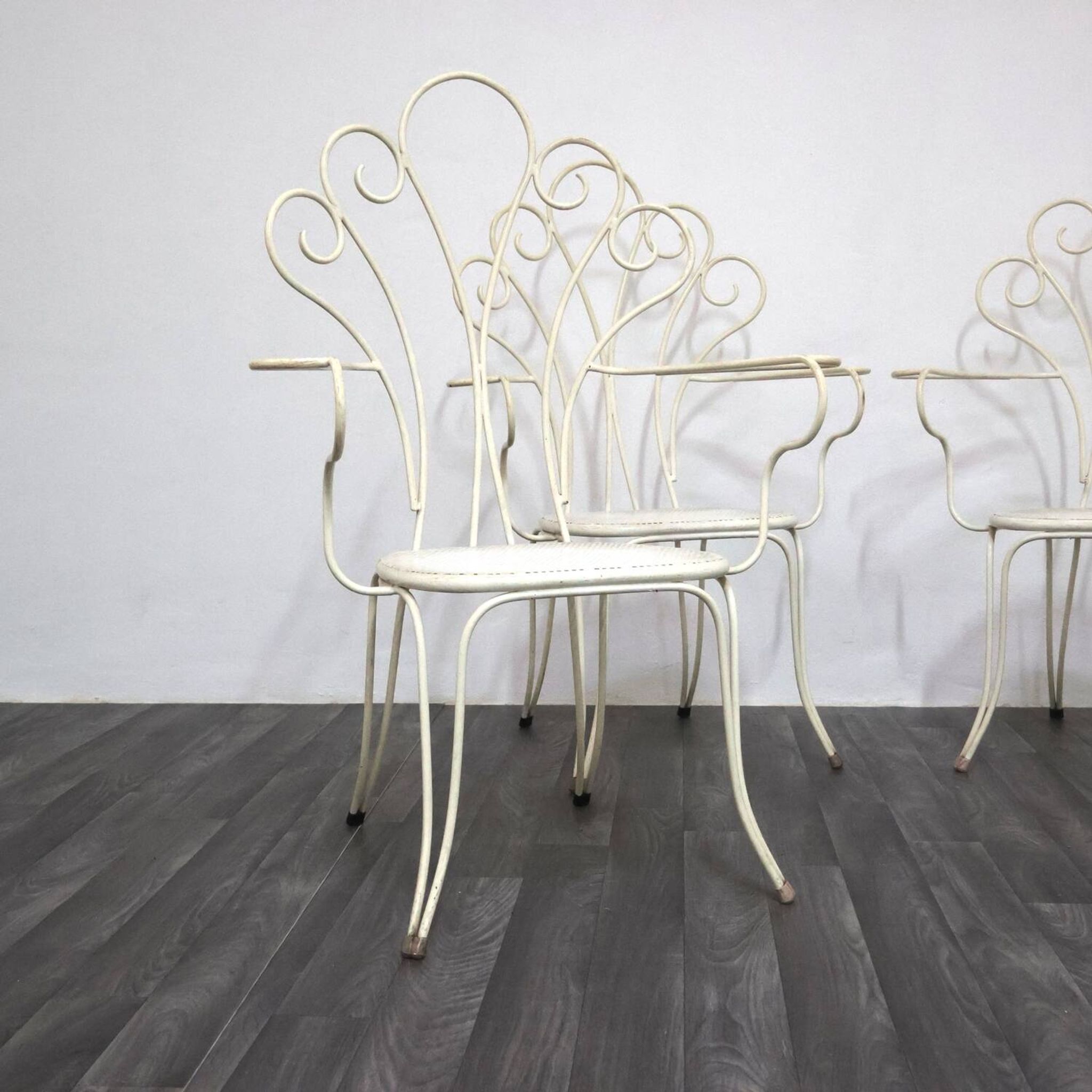 Lio Carminati Sedie Da Giardino 4 Pz Design Anni 50 Modernariato
