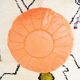 Moroccan leather pouf