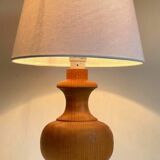 Vintage turned wooden lamp