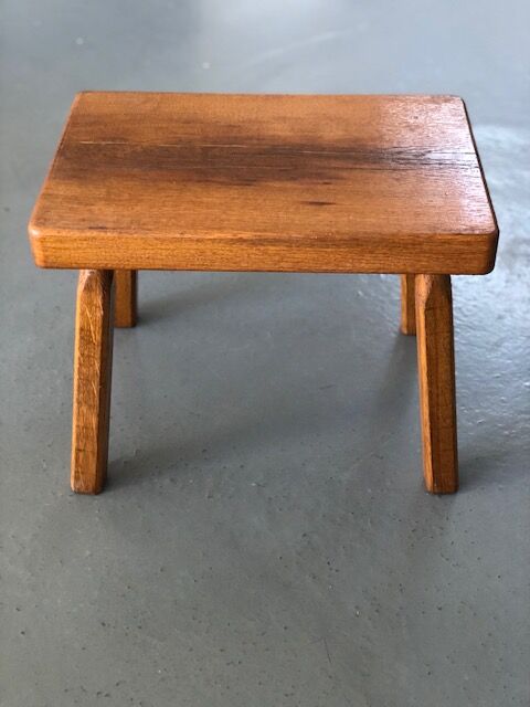 Varnished solid wood bench