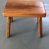 Varnished solid wood bench