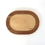 Mirror with thick wicker frame, 54x38 cm.