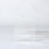 Lucite acrylic side table, 1980