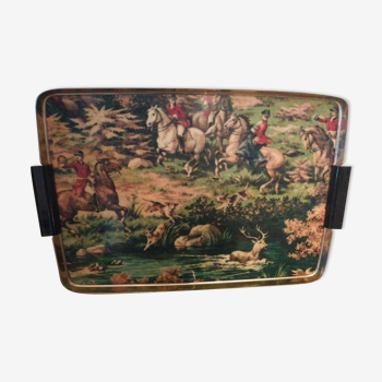 Meal tray 1960 decor hunting a courre