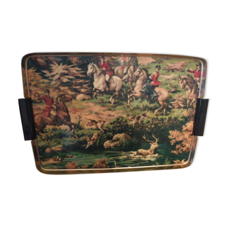 Meal tray 1960 decor hunting a courre