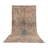 Tapis marocain vintage pêche 183 x 357 cm - Tapis en laine berbère - Tapis fait main