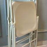 Duo de chaises pliantes en acier années 1980