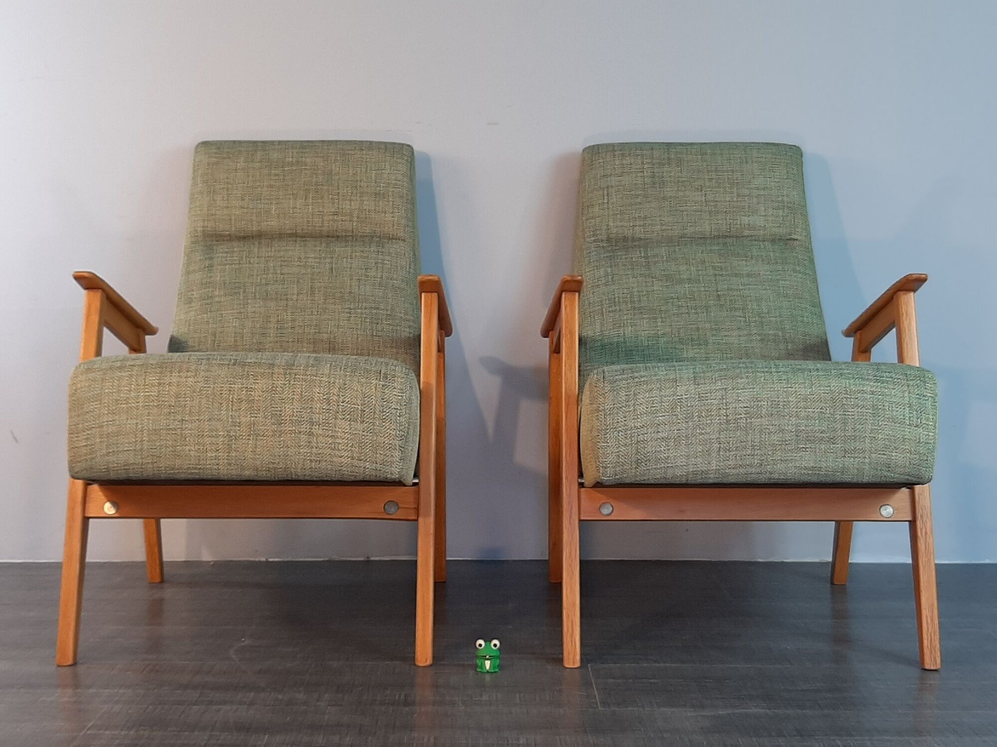 Pair of Interier Praha chairs, Czechoslovakian vintage 1960s