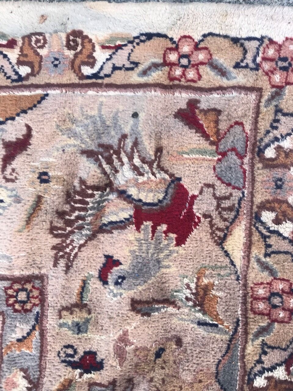 Pakistani carpet wool and silk handmade 190x295 cm