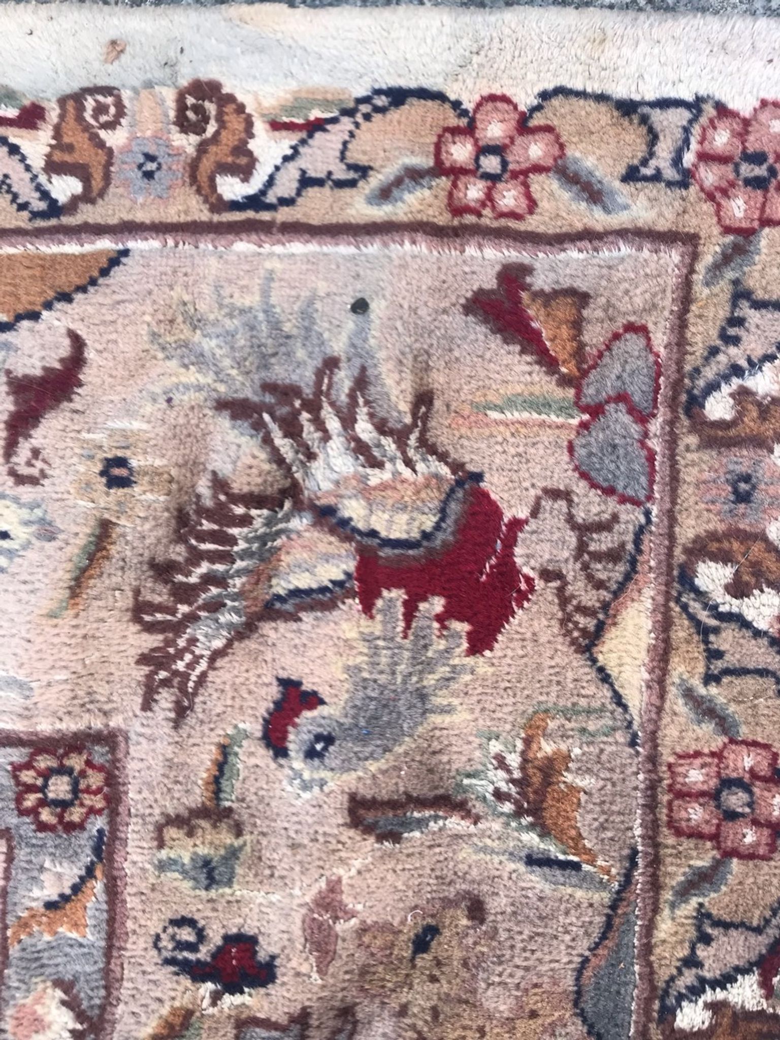 Pakistani carpet wool and silk handmade 190x295 cm