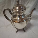 3-piece silver-plated metal coffee set