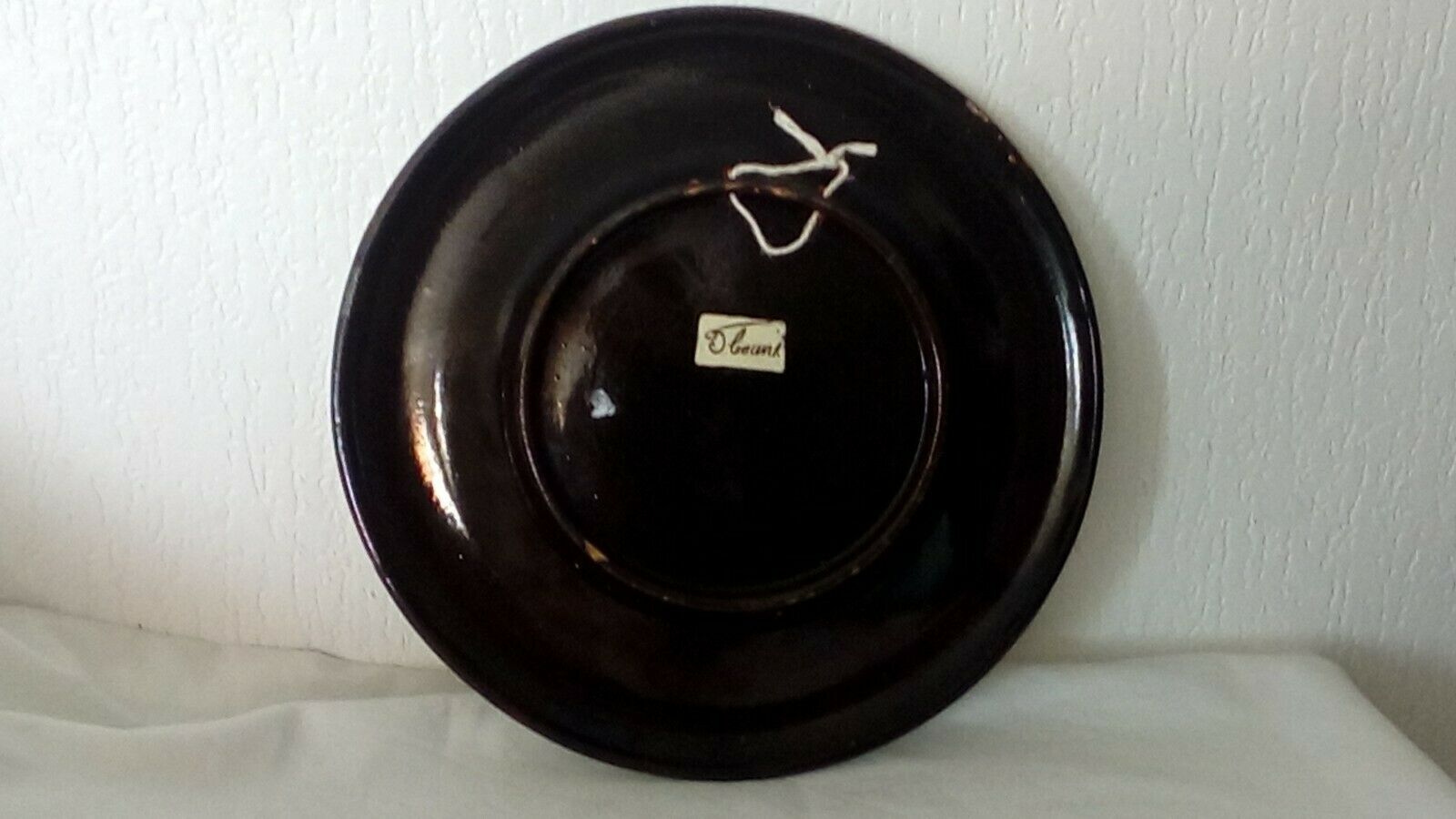 Assiette thoune faience suisse emaux  decor paysage debut 20 eme