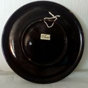 Assiette thoune faience suisse emaux  decor paysage debut 20 eme