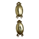 Pair of Swedish brass wall sconces from the mid-century.