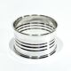 Round Silver Napkin Ring with Striped Decoration