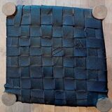 Stool made from lemon wood and recycled tires