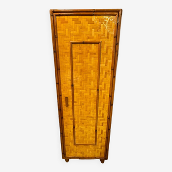 1-door woven bamboo wardrobe