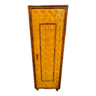 1-door woven bamboo wardrobe