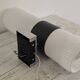 Double cylindrical wall light in metal and opaline glass - vintage 1970s design