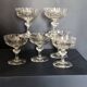 Set of 6 crystal champagne glasses