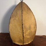 70s leather table lamp