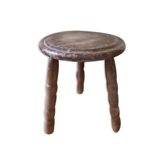 Tabouret tripode en bois