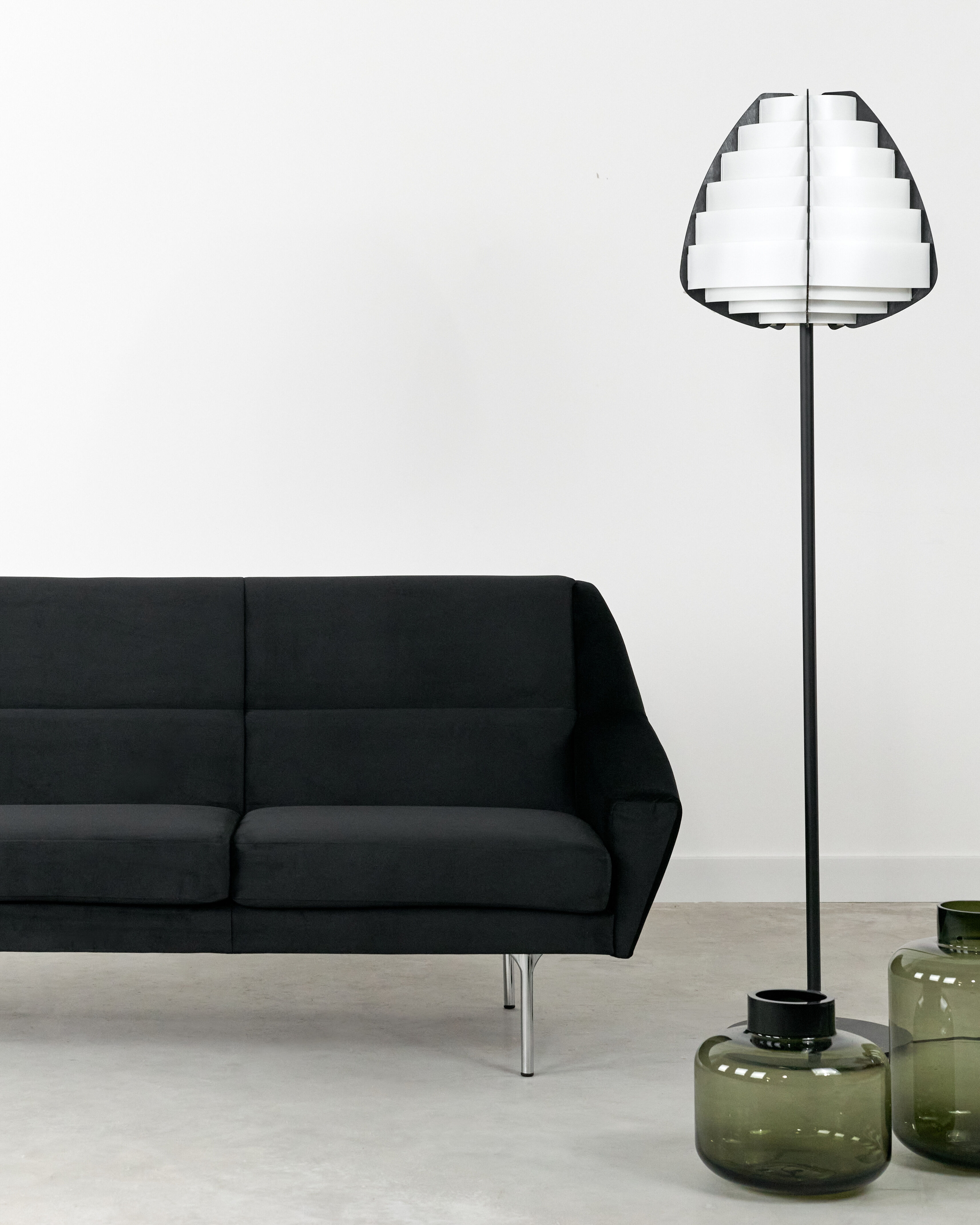 Black Skagen sofa, Scandinavian design