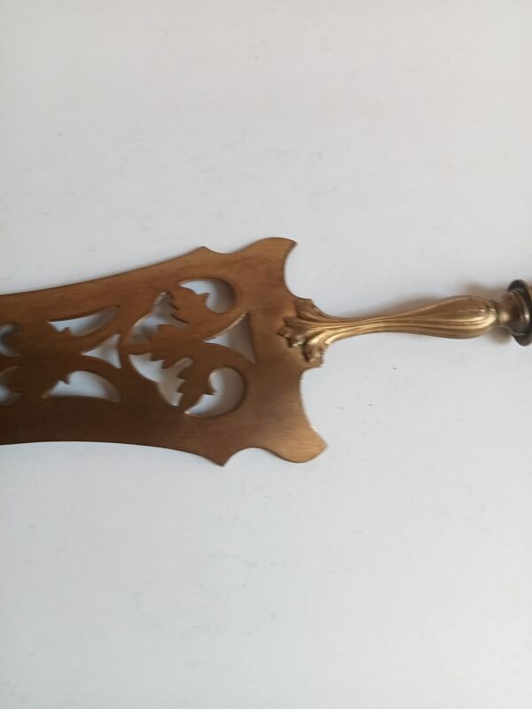 Pèle a tarte XIXème en argent fourré et vermeil