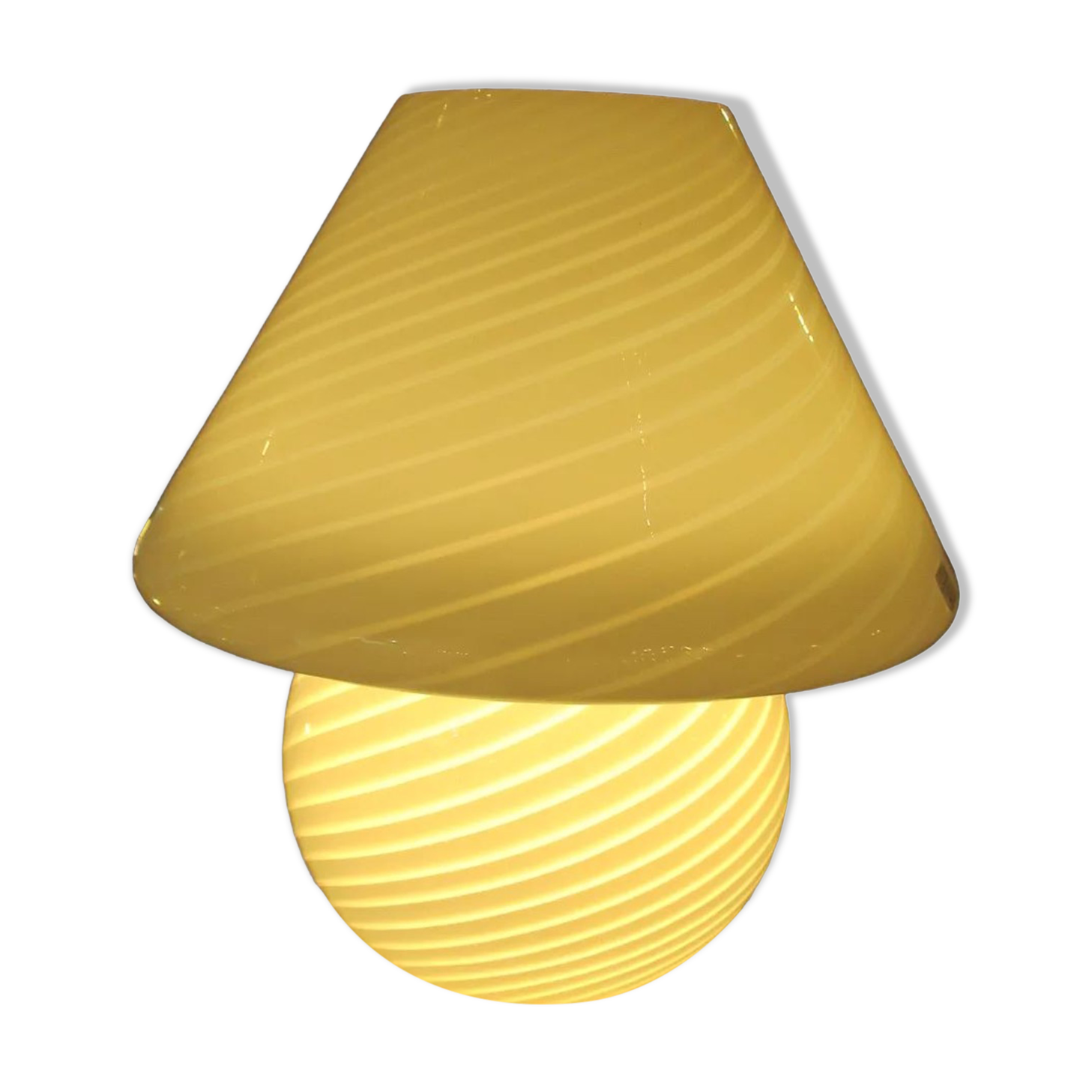 Lamp mushroom shape tourbillon glass murano de vetri 1960/70