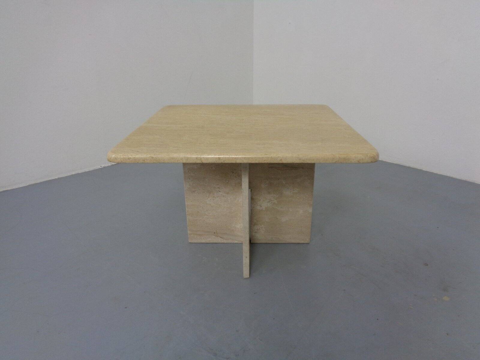 Italian Travertine Coffee Table, 1970s