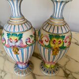 Pair of biscuit vases