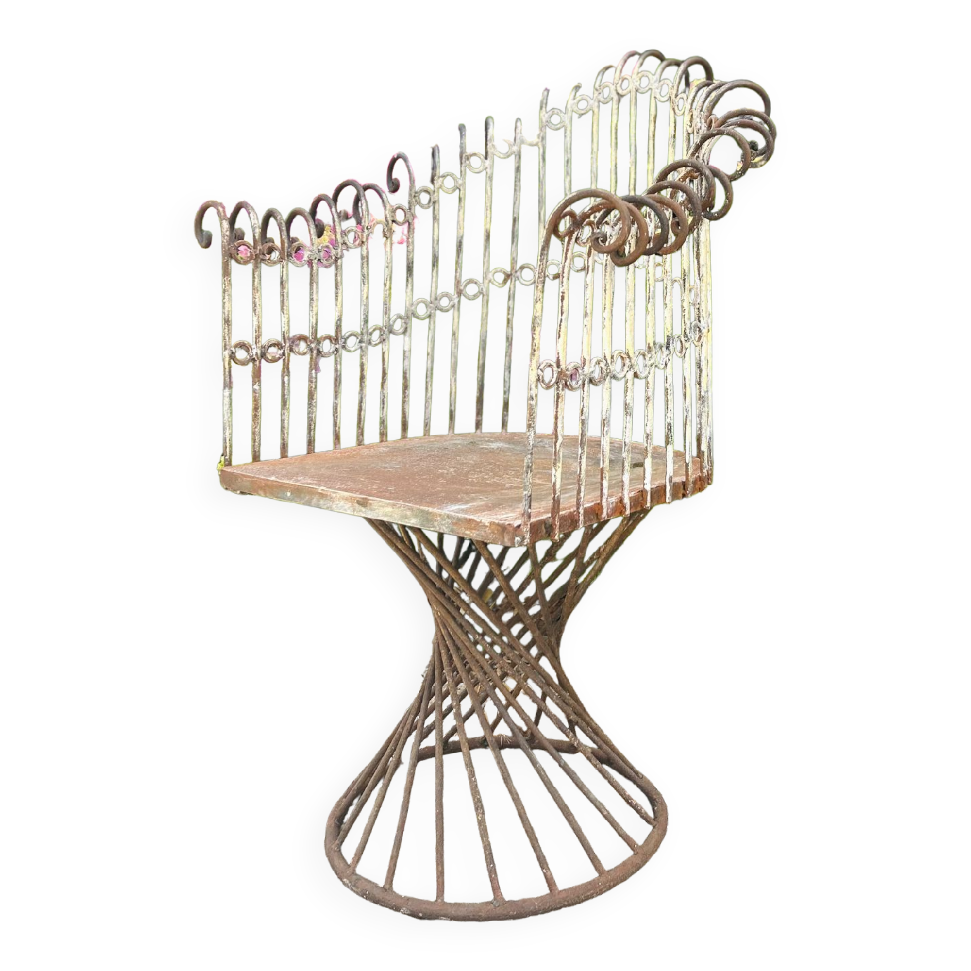 Wrought iron armchair