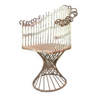 Wrought iron armchair