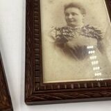 Wooden frame duo with relief